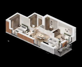 3D interjero, eksterjero vizualizacijos, 3D planai / Kornelijus Daukantas / Darbų pavyzdys ID 4481718