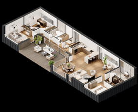 3D interjero, eksterjero vizualizacijos, 3D planai / Kornelijus Daukantas / Darbų pavyzdys ID 4481724