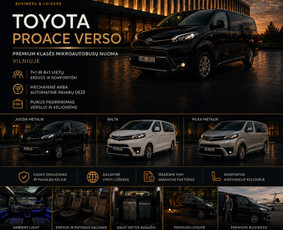 Keleiviniai mikroautobusai - Toyota Proace Verso extra long Nuoma - 4