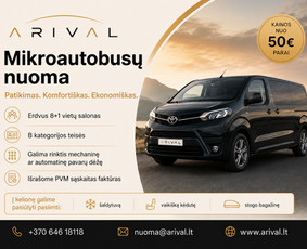 Mikroautobusų nuoma - Toyota Proace Verso extra long Nuoma - 1