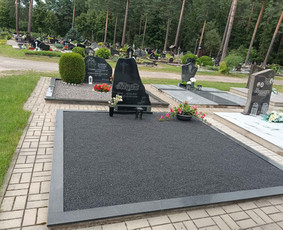 Kapavietės užpylimas skaldele - Kapu prieziura restauravimas plokstes dejimas - 1