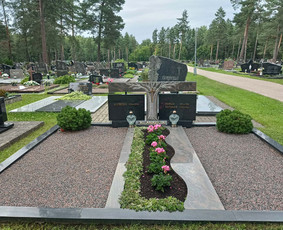 Kapo dekoravimas akmenėliais - Kapu prieziura restauravimas plokstes dejimas - 4