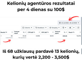 Meta Ads specialistas / Erikas Anušauskas / Darbų pavyzdys ID 4485940