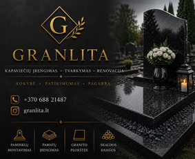 Kapavietės renovacija, restauravimas - Pamatų įrengimas Paminklų ir antkapių montavimas Akmen - 1