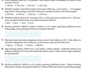 Matematikos pamokos 1-12 klasė. Mokytoja. / Gabija Babkinaitė / Darbų pavyzdys ID 4490562