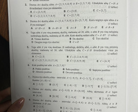 Matematikos pamokos 1-12 klasė. Mokytoja. / Gabija Babkinaitė / Darbų pavyzdys ID 4490572