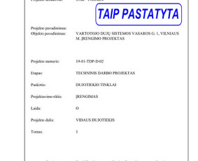 &Scaron;ildymo, vėdinimo sistemų projektavimas - Dujotiekio projektai ir aplinkos projektai. - 1