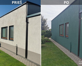 Fasado apdaila plok&scaron;tėmis - Fasadų, stogų, tvorų ir kt. dažymas ir impregnavimas - 2