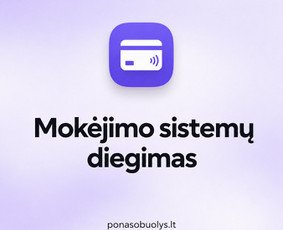 Mokėjimo sistemų pajungimas - Verslo procesų skaitmenizavimas ir individualios sistemos - 1