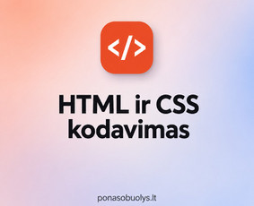 HTML/CSS kodavimas - Verslo procesų skaitmenizavimas ir individualios sistemos - 1