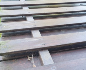 Statybos, apdaila - Medinės tvoros segmentai su metaliniais skers. - 3