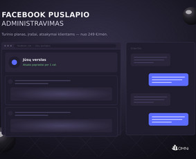 Facebook puslapio administravimas - Google ir Facebook reklama - prenumerata nuo 199 &euro;/mėn. - 1