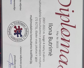 Psichologo konsultacija - Ilona Butrimė individuali ir grupinė psichoterapija, mokymai - 1