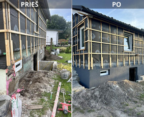 Fasadų apdaila, dažymas - &Scaron;lapio fasado darbai, (Klijavimas, armavimas, dekoras) - 1