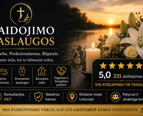 Laidojimo paslaugos - Kremavimas, laidojimas, &scaron;arvojimo salės- pigiau nei kitur! - 1