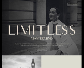 Svetainės dizainas. LIMITLESS MASTERMIND