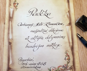 ! Kaligrafinis rašymas - Padėkų užrašymas - 1 Padėkų užrašymas - ! Kaligrafinis rašymas - 1
