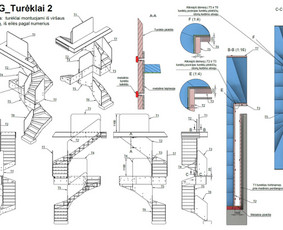 Laiptų Projektavimas  Matavimai  Gamybiniai Brėžiniai / Paulius Navickas / Darbų pavyzdys ID 4508307