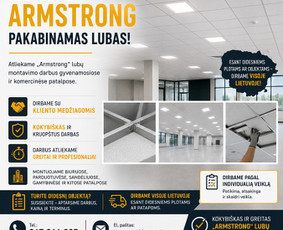 Statybos, apdaila - Amstrong lubų montavimas - 1