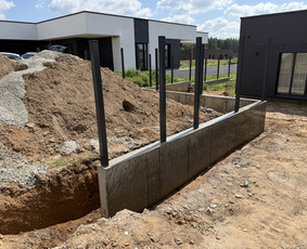 Statybos darbai - Pamatų įrengimas, atraminės sienelės, mūro darbai. - 4