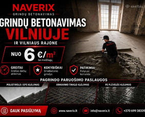 Betonavimo darbai, betonavimas - Grindų betonavimas Vilniuje ir aplinkui - 1