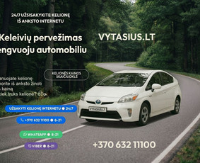 Keleivių pervežimas - Keleivių pervežimo paslaugos lengvuoju automobiliu 24/7 - 1