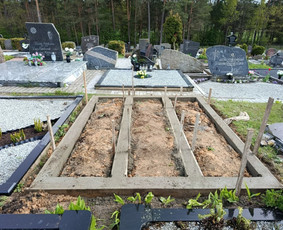 Kapavietės pamatų betonavimas - Kapaviečių tvarkymas, įrengimas, atnaujinimas - 1