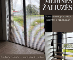 Interjeras, baldai - Medinės ir aliuminės žaliuzės, roletai, tinkleliai - 1