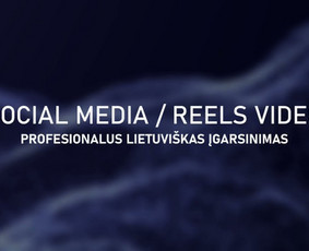 Socialinių tinklų video įgarsinimo paslaugos pavyzdys.