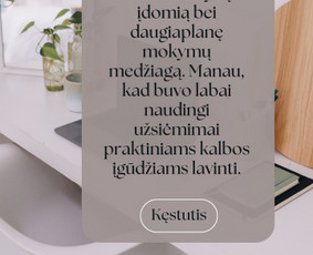&Scaron;nekamosios anglų kalbos kursai - Nuotolinės anglų kalbos pamokos - 3