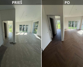 Laminato klojimas - I&scaron;lyginamasis sluoksnis / vinilas / kilimas / parketas - 1