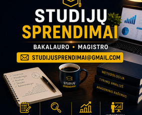 Ra&scaron;to darbų konsultantai - Studijų sprendimai bakalauro ir magistro darbams - 1