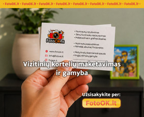 Reklama, dizainas, spauda - Vizitinės kortelės, A6-a3 spauda ir Premium nuotraukų gamyba - 3