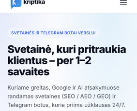 Mokėjimo sistemų pajungimas - Naujų klientų paie&scaron;ka, svetainės ir Telegram botai - 1
