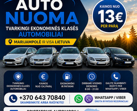 Automobilių nuoma - Automobilių nuoma Marijampolė - 1