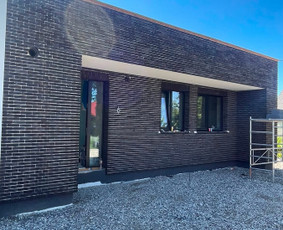 Fasadų apdaila, dažymas - Klijuojame klinkerio plyteles - 1