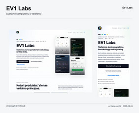 Interneto svetainių priežiūra - Svetainių ir programėlių kūrimas Ev1 Labs - 1