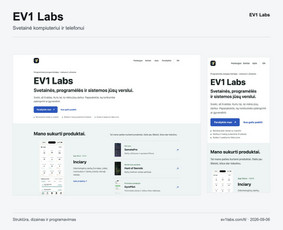 Interneto svetainių kūrimas - Svetainių ir programėlių kūrimas Ev1 Labs - 1