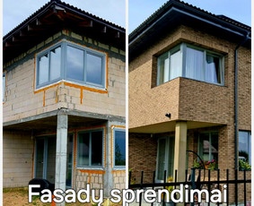 Statybos, apdaila - Fasadų &scaron;iltinimas, dekoras, klinkeris. Klaipėda. - 2