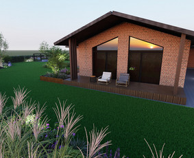 Privačių kiemų projektavimas, apželdinimo planai ir 3D / Dovilė | kraštovaizdžio projektai / Darbų pavyzdys ID 4531166