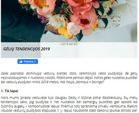 Turinys jūsų svetainei, straipsniai, Redagavimas / Irma Norkūnienė / Darbų pavyzdys ID 978825
