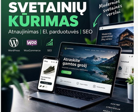 Interneto svetainių kūrimas - Interneto Svetainių Kūrimas, Atnaujinimas. El. Parduotuvės - 1