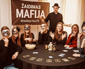 Žaidimas Mafija jaunimui. Atvykstame į Jūsų pasirinktą vietą.
Trukmė 2 val. 30 min.
