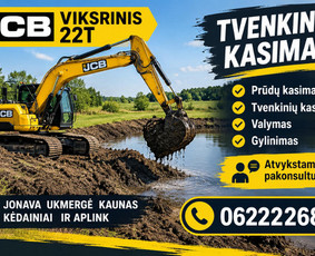 Statybos darbai - Tvenkinių, prūdų kasimas/valymas - 1