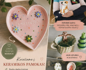 Keramikai - Keramikos pamokos. Balto molio keramikos dirbiniai. - 1