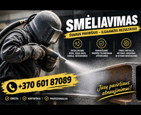 Smėliavimas, dažymas - Smeliavimo bei dazymo - 1