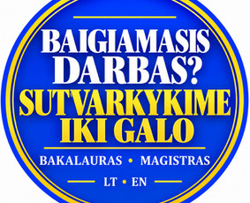 Baigiamųjų darbų redagavimas - Baigiamųjų Ir Mokslinių Darbų Redagavimas Lt / En - 1