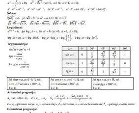 Papildomas matematikos mokymas - Matematikos pamokos 11-12 kl. - 3