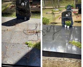 Paminklo, tvorelių atnaujinimas - Kapų tvarkymas, puo&scaron;imas granito skaldelėmis - 1