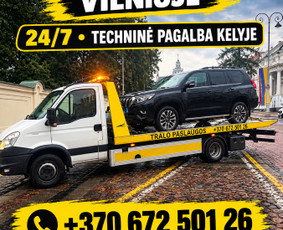Techninė pagalba kelyje - Skubus tralas Vilniuje ir aplink &bdquo;24/7&ldquo; užvedimas. - 1